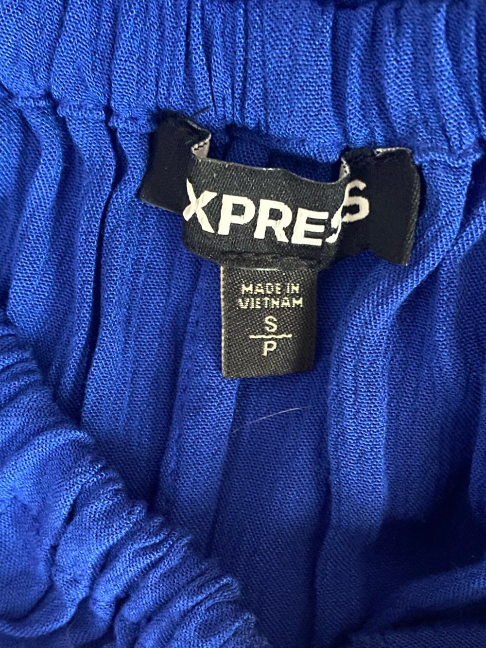 Express Vibrant Royal Blue Scoop-Neck Blouse colorful S/P - Picture 5 of 6